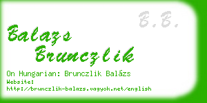 balazs brunczlik business card